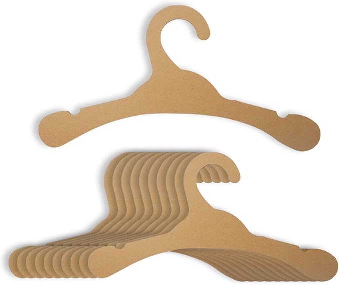 Kocpudu Baby Clothes Hangers, 50 Pack, Slim, Cardboard, Environmentally Friendly, Drying Storage