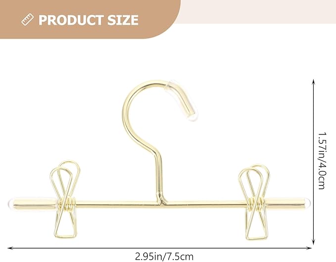 Luxshiny Mini Doll Clothes Hangers 5 Pcs Metal Wardrobe Accessories for Doll Dresses Shirts Pants Display 2.95In Durable Miniature Hangers for Dollhouse Decor