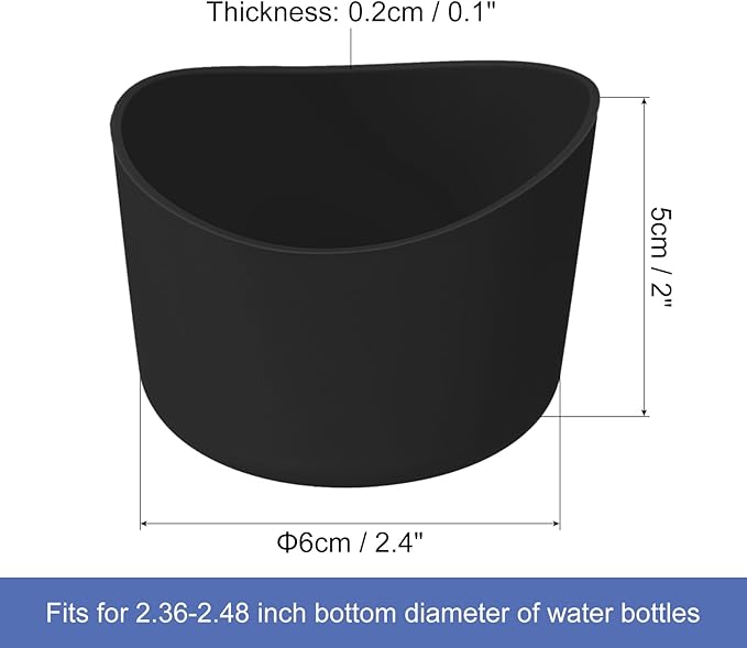 uxcell Protective Silicone Boot Sleeve, Water Bottle Bottom Silicone Anti-Slip Sleeve Covers, Irregular Shape Cup Accessories