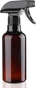 Spray Bottles 12oz Plastic Spray Bottle for Hair Mist/Stream Heavy Duty Empty Spray Bottles for Cleaning Solutions, Plants (12oz-Brown)