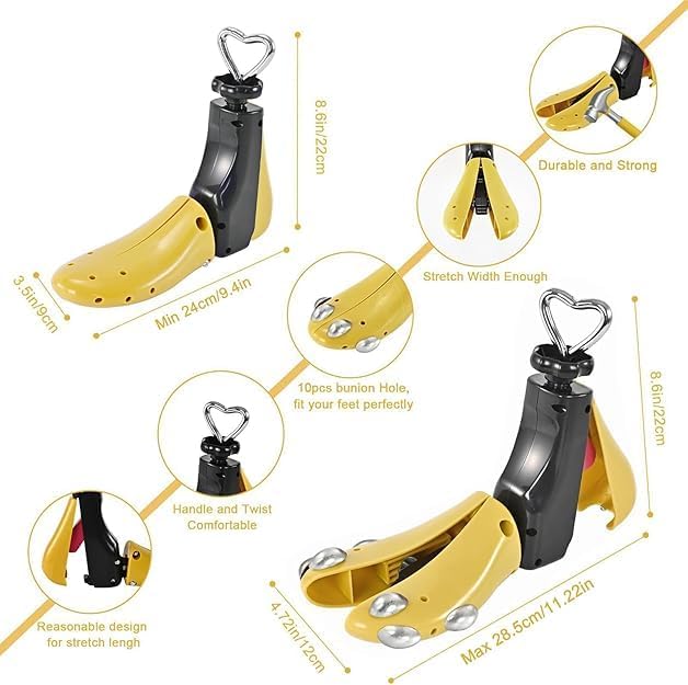 Shoe Stretcher Women Men, Boot Stretcher, Adjustable Unisex Boot Wide Feet Metal Plug