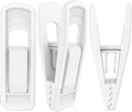 Hanger Clips for Velvet Hangers (White, 40 PCS), Non-Slip Plastic Clips Pant Skirt Hanger Socks Clips for Flocking Hangers