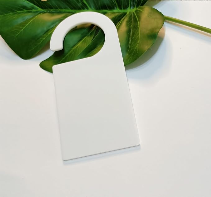 5pcs of Blank Acrylic Hangers,Custom Children Hanger Blank,DIY Plain Acrylic Clothes Divider,Dry Erase Kid Closet Organizers (White)