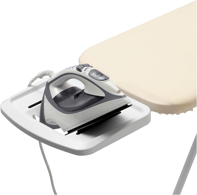 Brabantia Size C Ironing Board (49x18 in) 7 Height Options, Solid Steam Iron Rest Holder (Fresh Breeze) Non-Slip Feet, Anti-Collapse Child Locks