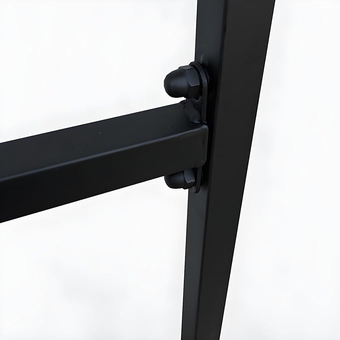 LITFAD Contemporary Metal Hall Tree Hang Garment Lever Hall Stand Free Standing Clothes Hanger Clothing Store Coat Rack in Black - 59" L x 16" W x 79" H Double Clothing Rod