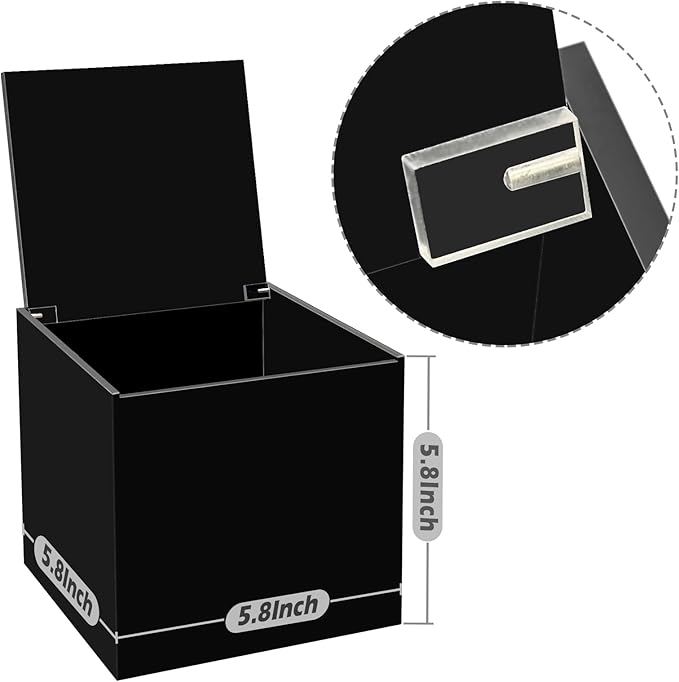 Face Towelettes Disposable Holder, Disposable Face Towel Container Acrylic, Facial Towels Storage Box, Black