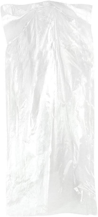 Pack of 50 Garment Bag,Transparent Suit Bag,Clothing Cover,Gown and Dress Storage Bag (60 × 120 cm)