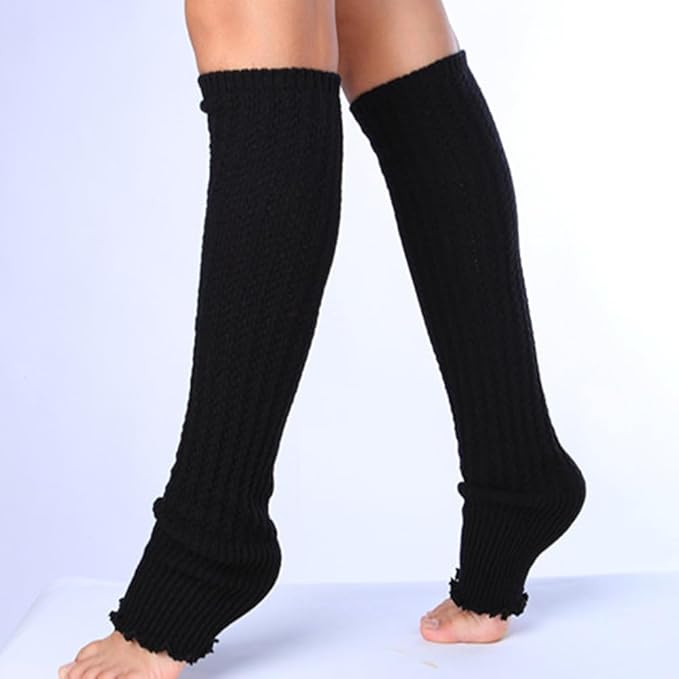 Benefeet Sox Wool Knit Leg Warmers for Women Vintage Boho Leg Warmers Long Winter Warm Thigh High Footless Boot Socks