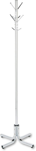 Safco Products 4163CR Costumer Coat Rack Tree, 4 Double Hooks, Chrome