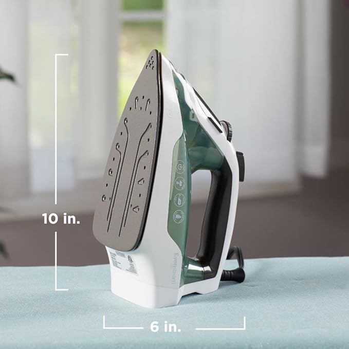 BLACK+DECKER Easy Steam Compact Iron with TrueGlide Nonstick Soleplate, Pivoting Cord, SmartSteam Technology