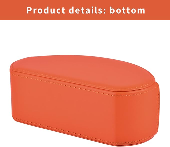 Remote Control Holder,TV Remote Caddy/Box with 5 Compartments,Bedside Table Organizer for Controller,Glasses,makeup brushes,jewelry and Media Player,Pen/Pencil Storage(Orange)