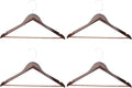 Unomor Solid Wood Coat Rack with Hook 17.32 Inch Clothes Hanger for Jackets Dresses Sweaters and Trousers - Non-Slip Support to Prevent Wrinkles and Sagging