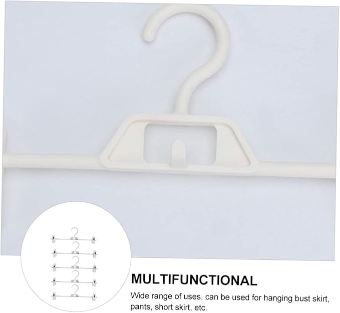 CHILDWEET 5pcs Adjustable Plastic Pants Clip Drying Rack Space Saving Clothes Hanger for Pants Trousers and Skirts Versatile and Organizer