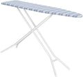Full Size Ironing Board Made in USA – Blue Stripe by Seymour Home Products 4 Heavy-Duty Steel Legs Perforated Top for Steam Includes Cover & Pad Sturdy, Foldable Iron Board for Home & Laundry