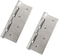 2 Pcs Clothes Hangers 4" Satin Nickel Cupboard Door Hinge w Children's Clothes Hangers Screw Hardware
