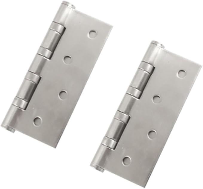 2 Pcs Clothes Hangers 4" Satin Nickel Cupboard Door Hinge w Children's Clothes Hangers Screw Hardware