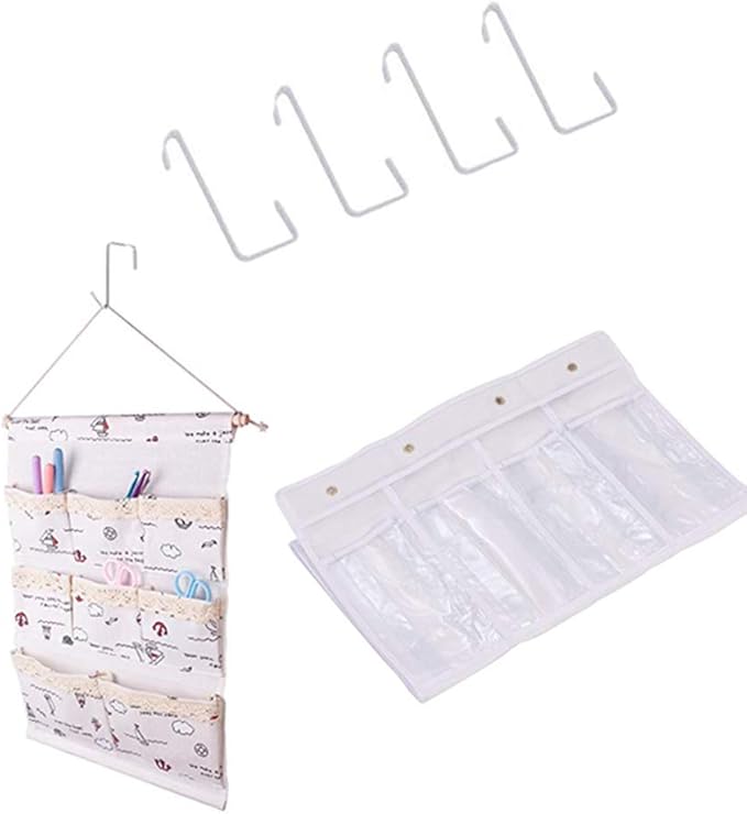 OJYUDD 12 Pack White Smart Over The Door Hook,2 Side Metal Z Hooks,S Hooks for Hanging Coats,Bags,Towels for Bathroom,Kitchen,Office