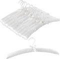 Thicker Padded Hangers for Women Clothing Sweaters,Anti-Slip Satin Hangers Padded Cute Hanger with Bow,Silky Fabric Hanger for Closet