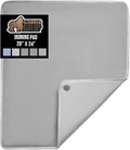 GORILLA GRIP Ironing Mat, Portable Iron Pad, Magnetic Cover for Top of Laundry Washer, Dryer, Tabletop, Countertop Padded Blanket, Silicone Coating and Scorch Resistant, Travel Size 28x24, Silver