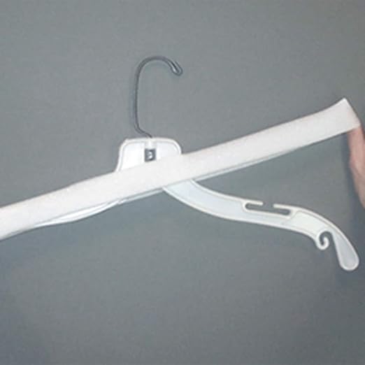 NAHANCO 2045W 17" Foam Hanger Covers, White (Pack of 500)