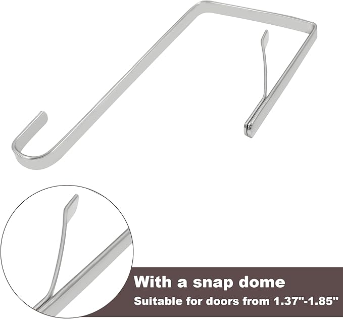 10Pcs Over The Door Hooks - Metal Z Hanger for Hanging Clothes, Towels, Coats and More (5mm)