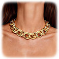 Chunky Gold Necklace for Women Gold Evil Eye Cowboy Pendant Necklace Dainty Paperclip Chain Vintage Luck Amulet Choker Necklaces Celestial Jewelry Gift