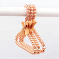 2Pcs Fashion Plastic Pearl Bow Clothes Clothing Hanger Hangers for Kids Children Pet Dog Faux Pearl Bow Clothes Hangers Plastic Pearl Beaded Bow Clothes Dress Coat Hanger