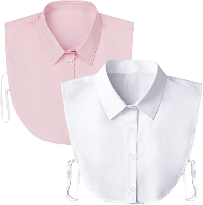 Kalkehay Detachable Dickey Collar Blouse for Women, Fake Half Shirts Faux False Collar for Girls Favors