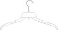 DEILSY™ Clear Plastic Clothes Hangers - Durable Clothing Hangers - Versatile Plastic Hangers for Organizing Garments for Shirt, Dress and Coat - 50 Pack
