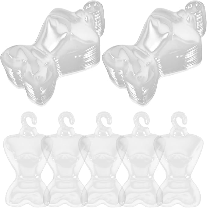 500 Pcs Transparent Coat Hanger Doll Clothes Rack Doll Skirt Mannequin Hanger Doll Garment Mannequin Hanger Mini Accessories Doll Dress Stands Form Doll Hanger Pet Clothing Plastic