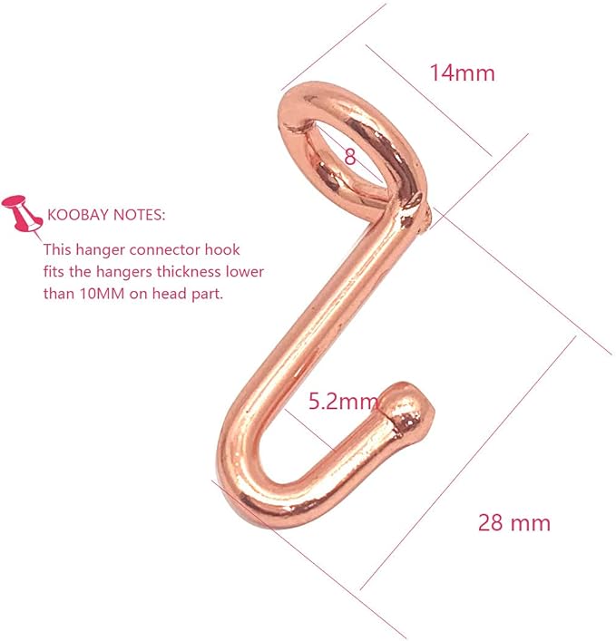 Clothes Hanger 36Pcs Connector Hooks Stable Hanger Rose Gold Metal Outfit Hangers Extender Clips Mini Cascading Hangers Hooks