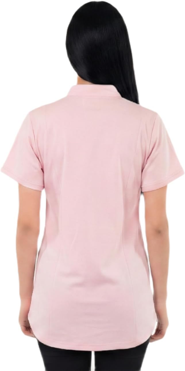 USBD Post Mastectomy Shirt with Drain Pockets Band Collar Post Op Recovery Tops