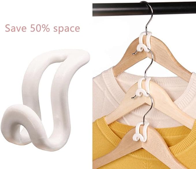 70 Pack Clothes Hanger Connector Hooks, Mini Cascading Hanger Hook, Heavy Duty Space Saving for Closet(Blue)