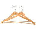 NAHANCO MRMR20017WBENG Same Sex, LGBT, Gay Pride Hanger Set, Natural Wood Hangers Engraved with (Mr. and Mr.), 17” (2-Piece Set)