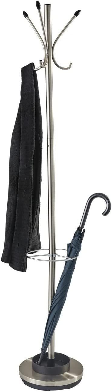 Adesso Umbrella Stand and Coat Rack, Steel