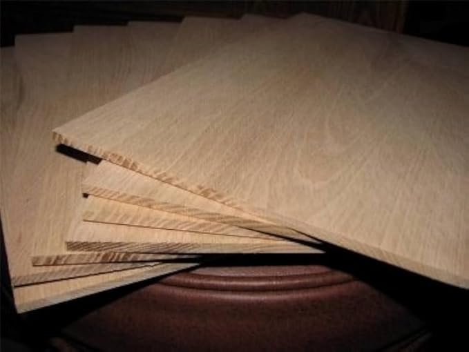 1/8" and 1/4" Thin Boards and Lumber for Craft Ideas and Projects (9 Red Oak @ 1/8 x 5 x 24)
