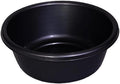 YBM HOME Round Plastic Wash Basin (Black, 11.25")