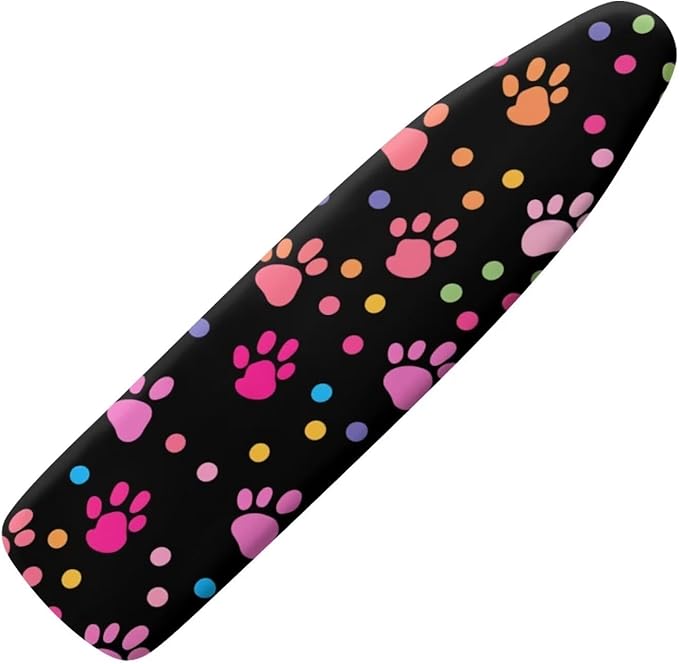 Flashideas Dog Paw Prints Ironing Board Cover and Pad- 52" x 13" Iron Board Cover Fits Standard Size, Iron Board Cover Accessories