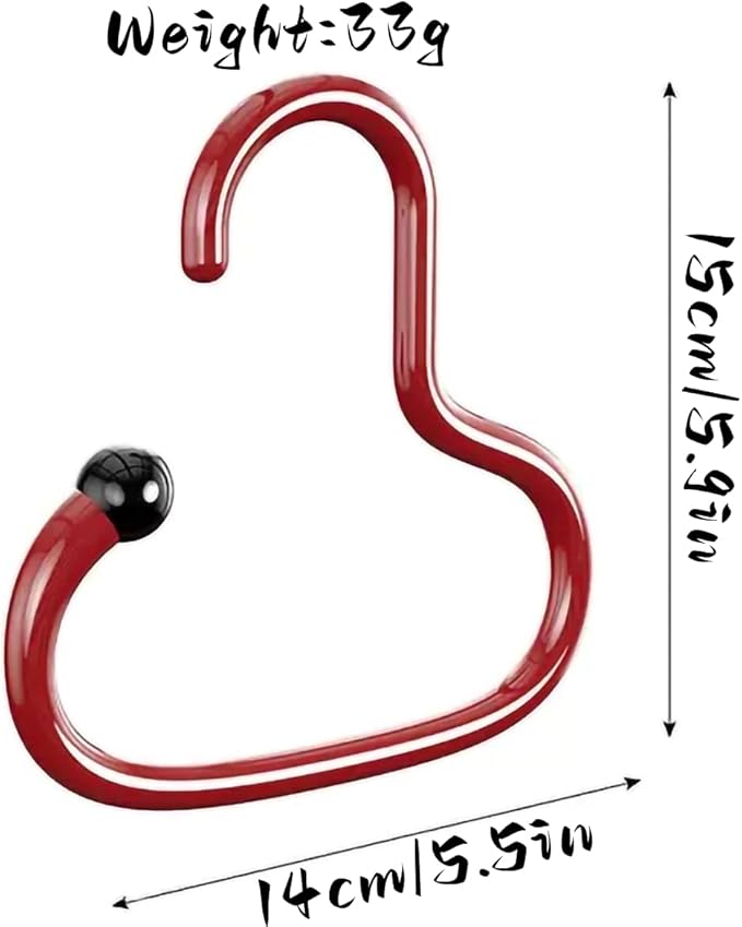 6PCS Bra Hanger for Thick Plastic Closet, Tank Top Organizer 6 Heart Hooks Capacity Space Saving Hanger Closet Organizers and Storage for Tank Top, Hats, Scarf etc. (Multi Heart,6)