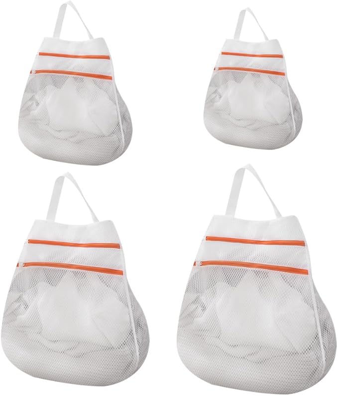 DONGKER Mesh Laundry Bags,2/4PCS Mesh Travel Laundry Bags with Hanging Handle for Washing Delicates Socks Bra Lingerie