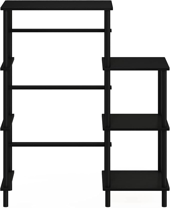 Furinno Turn-N-Tube Toolless Kitchen Storage Shelf Tall, Americano/Black
