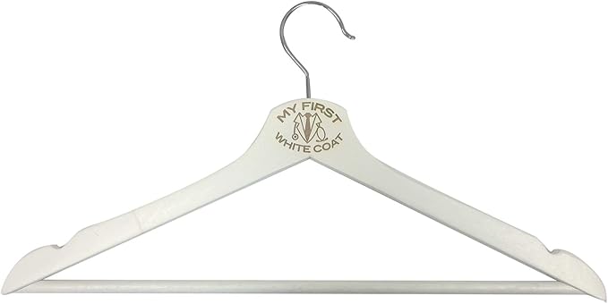Medical Student Graduation Gifts My First White Coat Ceremony Doctor's Coat and Stethoscope Wood Hanger - Graduation Gifts for Her or Him College and Med School