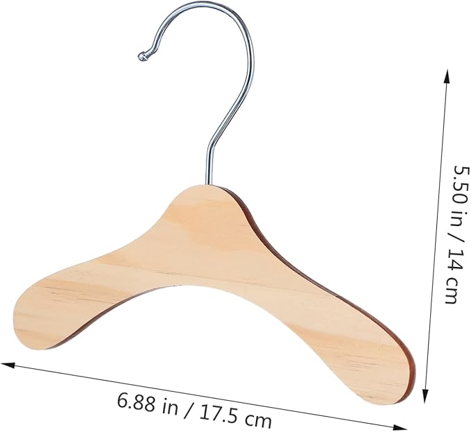 Dog Clothes Hangers- Wooden Pet Clothes Hangers Small Clothing Holder Pets Clothes Organizer for Puppy Clothes Storage