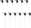 BENECREAT 12 Pcs Black Plastic Dispensing Pumps, 24/410 Universal Soap Dispenser Pump, Round Replacement Pump for Liquid Dispensing