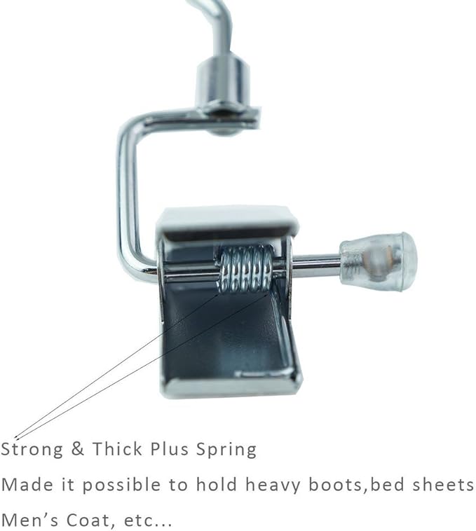 Laundry Hangers with Swivel Hooks Hold Boots Clips Pin Stainless Steel Portable for Travel Clothes Towel Pack of 10