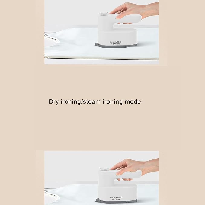 Cordless Travel Steamer for Clothes, 5200mAh Rechargeable 2 Level Temperature Adjustment Portable Handheld Mini Iron with Sprayer & Anti Scald Mat, Support Dry & Wet Ironing