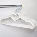 Cute Aesthetic Clothes Hangers Space Saving Plastic Hangers for Teen Girls Wardrobe Shirt Tops Coats Hangers Clothing Organizer Kawaii Girls Room Decor Kawaii Stuff Accessories (10, White Love Hearts)