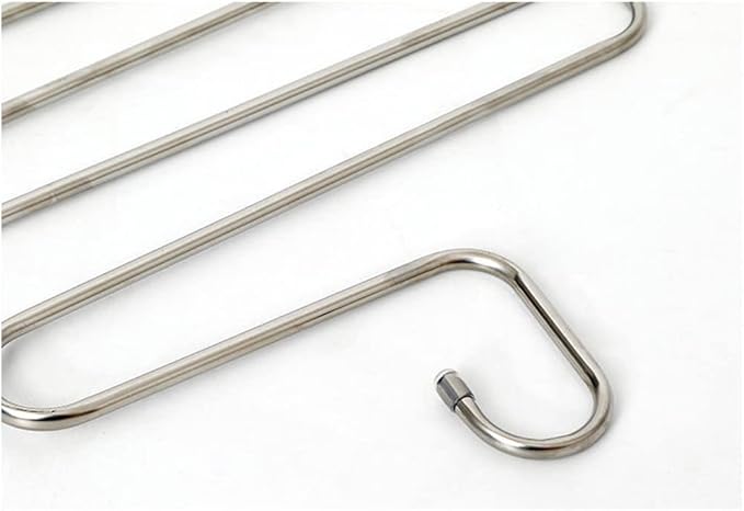 Magik 2-4 Pcs Trouser Pants Hanger Non-Slip S-Shape 5-Layer Rack Closet Space Saver (2)