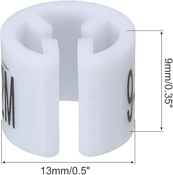 MECCANIXITY Clothes Hanger Marker (9-12M, White) Colored Hanger Sizer Garment Markers Tag, Pack of 150