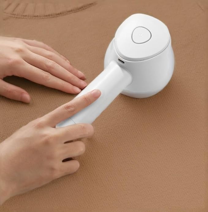 2-in-1 Electric Lint Remover & Fabric Shaver | Sweater Defuzzer with 3 Speeds, 6 Stainless Steel Blades, and Built-in Lint Roller | USB-C Rechargeable for Clothes, Furniture, and Pet Hair